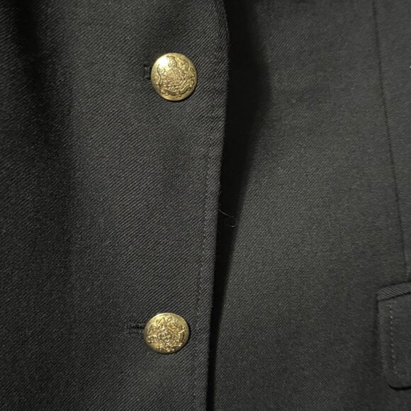 J.Crew Wool-Blend Schoolboy Blazer in Black w Gold Buttons – Women’s Size 12 (L) - Picture 4 of 17